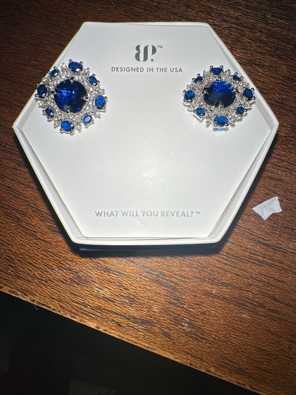 Bomb Party Designed in the USA Lab Created Sapphire Crystal Stud Earrings